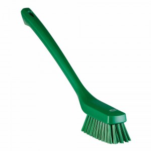 Vikan Narrow Cleaning Brush With Long Handle Mm Hard Green