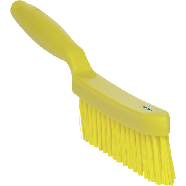 Vikan 38856 Round Hand Brush- Stiff, Yellow