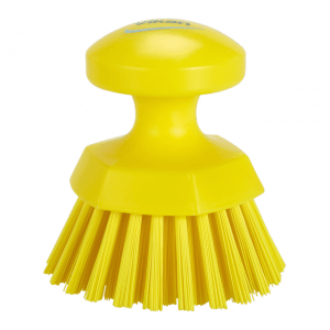 Vikan 38856 Round Hand Scrub Ø110 mm Hard Yellow