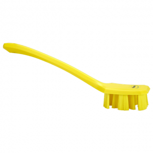 Vikan 41966 UST Hand Brush w/long Handle 395 mm Hard Yellow