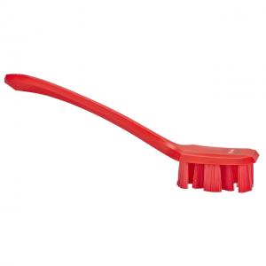 Vikan 41964 UST Hand Brush w/long Handle 395 mm Hard Red