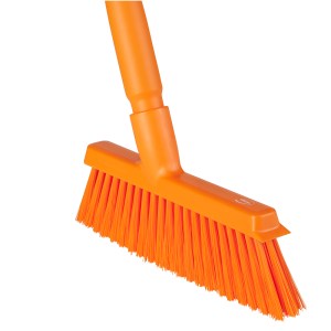 Vikan 31037 Dustpan Broom with Angled Thread – 250 mm – Orange