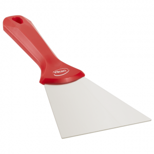 Vikan 40094 Stainless Steel Hand Scraper 100 mm Red
