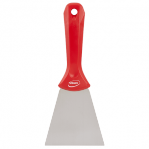 Vikan 40094 Stainless Steel Hand Scraper 100 mm Red