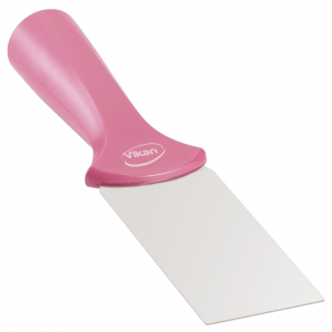 Vikan 40101 Stainless Steel Scraper with Threaded Handle 50 mm Pink