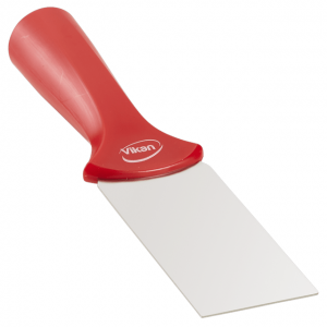 Vikan 40104 Stainless Steel Scraper with Threaded Handle 50 mm Red