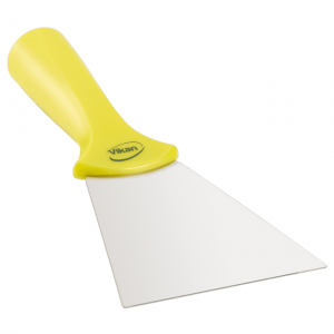 Vikan 40116 Stainless Steel Scraper with Threaded Handle 100 mm Yellow