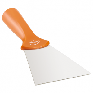 Vikan 40117 Stainless Steel Scraper with Threaded Handle 100 mm Orange