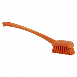 Vikan 41867 Washing Brush with long handle 415 mm Hard Orange