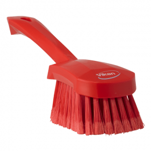 Vikan 41944 Washing Brush with short handle 270 mm Soft/split Red
