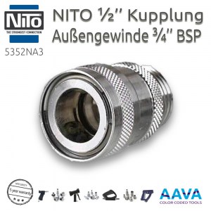 Vikan 5352NA3 Nito 1/2'' Coupling with 3/4'' Male Thread BSP