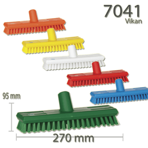 Vikan 41853 Brosse de Nettoyage Fine à Manche Long 420 mm Dur Bleu – AAVA  Color Coded Tools