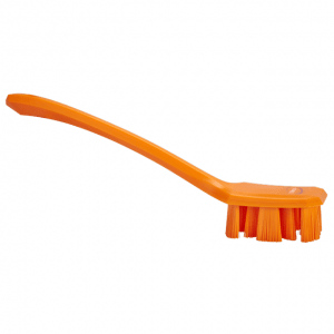 Vikan 41967 UST Hand Brush w/long Handle 395 mm Hard Orange