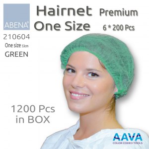 Vikan Hairnet PP Non-woven Green 1200 pcs