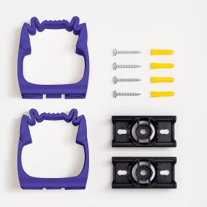Vikan Toolflex One Holder TF2-9 Purple - 2-Pack with Wall Adapter for Efficient Tool Organization