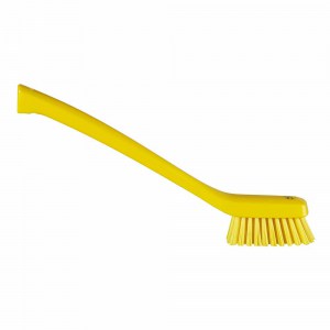 Vikan 41956 Narrow Utility Brush- Extra Stiff, Yellow