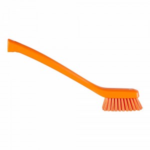 Vikan 41857 Narrow Cleaning Brush with Long Handle 420 mm Hard Orange